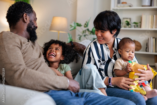 Family spending time together at home
