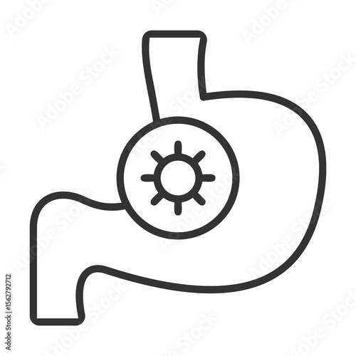 Rotavirus Icon Outline Style. Vector Illustration Design