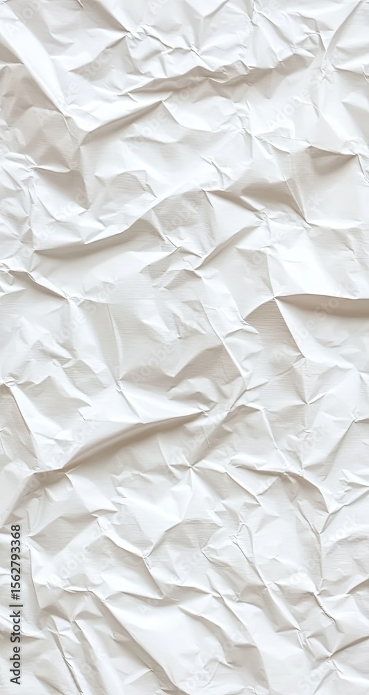 Obraz premium Crinkled white paper texture (1)