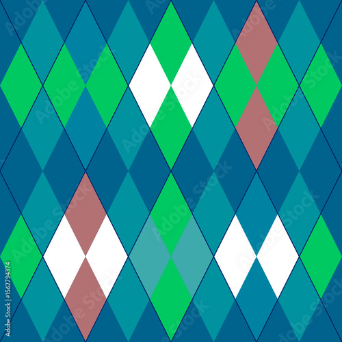 Multicolored geometric pattern rhombuses retro 