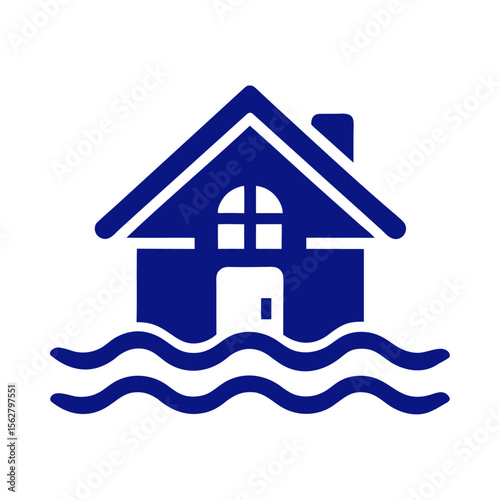 Home with flood icon
