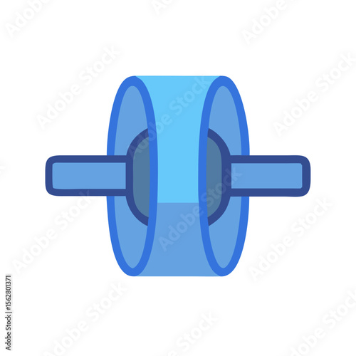  Ab Roller Fitness Tool Icon Design. Design of Fitness and Gym Icons.