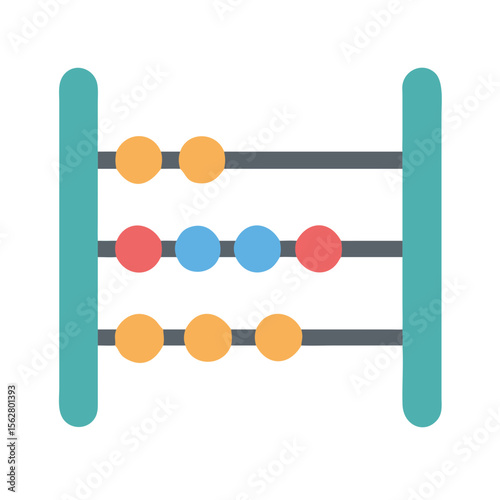  Educational Abacus Counter Icon. Design of Fitness and Gym Icons.
