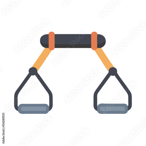  Adjustable Full Body Resistance Straps Icon. Design of Fitness and Gym Icons.