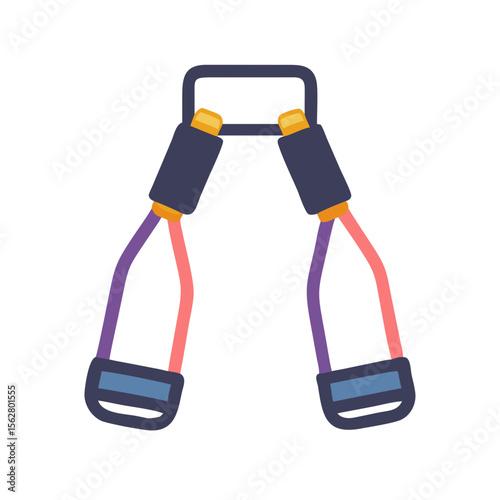  Dynamic Full Body Resistance Straps Icon. Design of Fitness and Gym Icons.