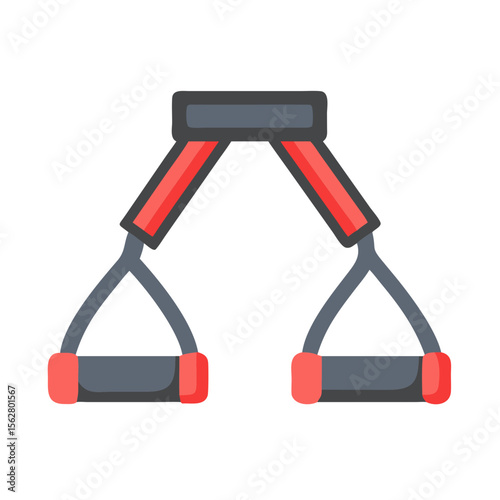  Fitness Adjustable Resistance Power Straps Icon. Design of Fitness and Gym Icons.