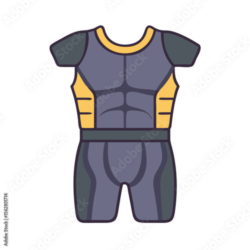 Dynamic Powerlifting Squat Suit Icon for Workouts. Design of Fitness and Gym Icons.