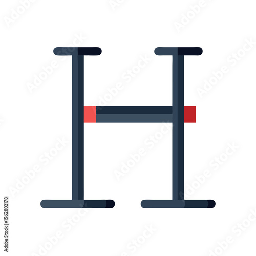 Parallel Bar Dip Stand for Effective Bodyweight Training. Design of Fitness and Gym Icons.