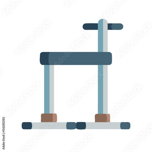  Durable Dip Stand for Parallel Bar Training Workouts. Design of Fitness and Gym Icons.