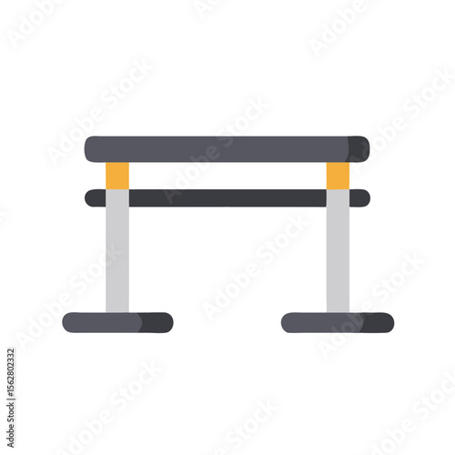  Durable Professional Hurdle for Effective Agility Training. Design of Fitness and Gym Icons.