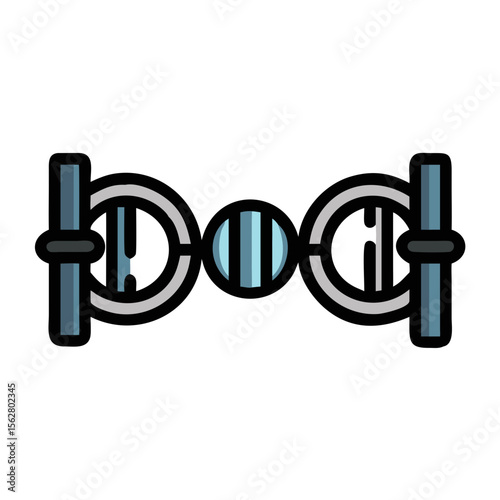  Durable Weighted Olympic Lifting Equipment for Performance. Design of Fitness and Gym Icons.