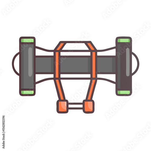  Effective Weighted Resistance Training Gear for Professionals. Design of Fitness and Gym Icons.