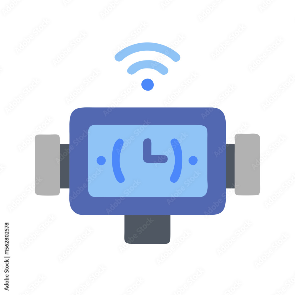 Smart Adjustable Gym Timer Icon. Design of Fitness and Gym Icons. Smart Adjustable Gym Timer Icon. Design of Fitness and Gym Icons.