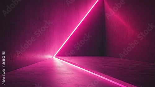 Pink Neon Corner Light Beams.