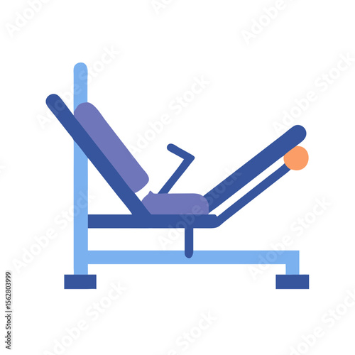  Adjustable Leg Press Machine Icon Design. Design of Fitness and Gym Icons.