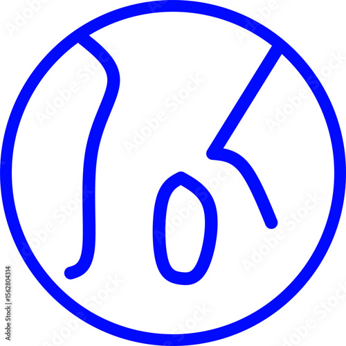 blue line icon skull inside circle. Blue line icon with medical and healthcare inside circle