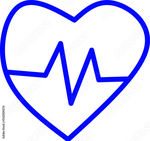 blue line icon insurance inside circle. Blue line icon with medical and healthcare inside circle
