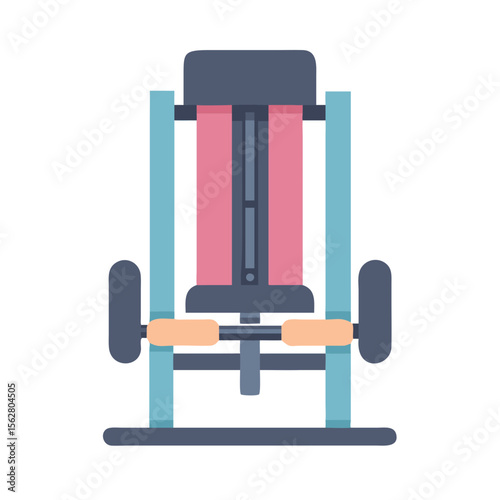 Fitness Adjustable Commercial Leg Press Machine Icon. Design of Fitness and Gym Icons.