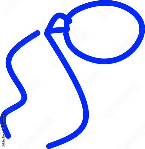 blue line icon sperm inside circle. Blue line icon with medical and healthcare inside circle