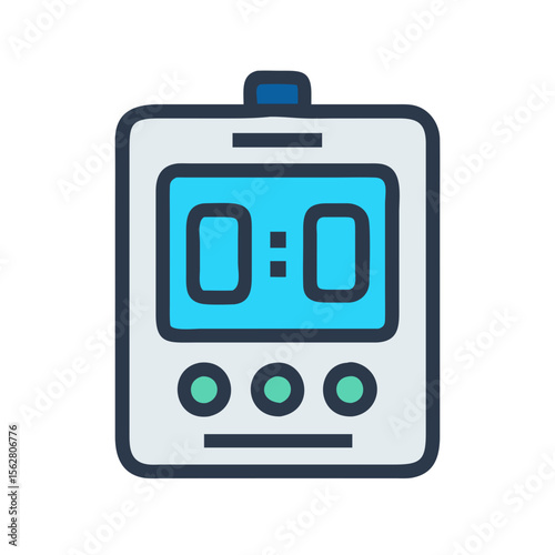  Digital Timer for HIIT Icon. Design of Fitness and Gym Icons.