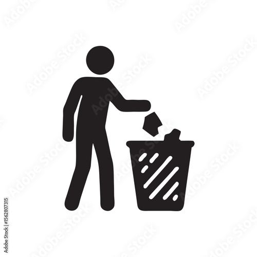 put the trash to the basket icon