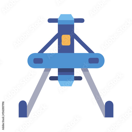  Dynamic Folding Rowing Machine Icon for Workouts. Design of Fitness and Gym Icons.