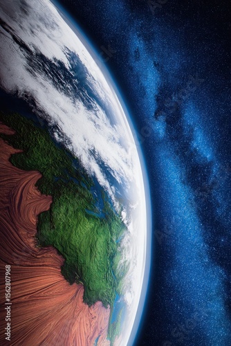 Earth from space, detailed view of North America