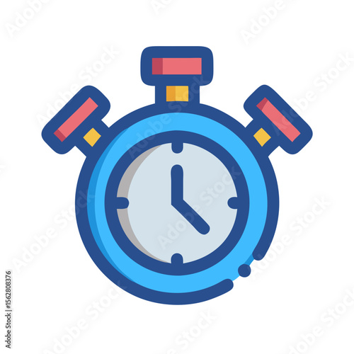  Gym Stopwatch for Timing Workouts. Design of Fitness and Gym Icons.