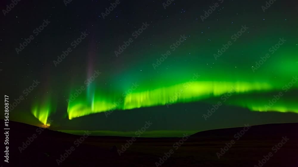 Aurora borealis night sky view Aurora borealis night sky view