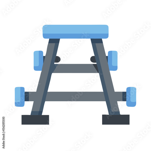  Dynamic Multi-Angle Squat Rack Icon for Workouts. Design of Fitness and Gym Icons.