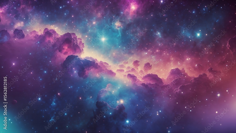 Fototapeta premium Cosmic Nebula Galaxy Space Background.