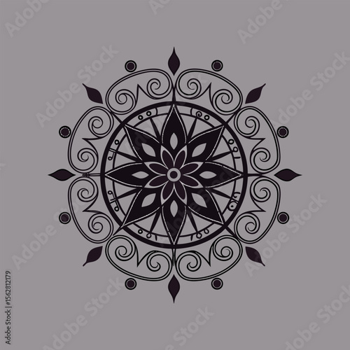 Circular pattern in the form of a mandala. Henna tatoo mandala. Mehndi style. Decorative pattern in oriental style. Coloring book page