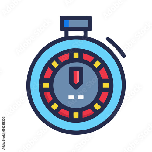  Versatile LED Stopwatch Icon. Design of Fitness and Gym Icons.