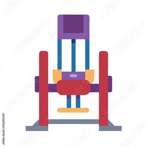  Dynamic Leg Press Machine Icon. Design of Fitness and Gym Icons.