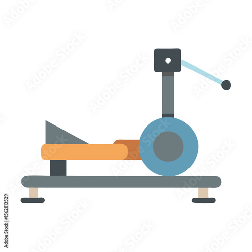  Dynamic Magnetic Rowing Machine Icon. Design of Fitness and Gym Icons.