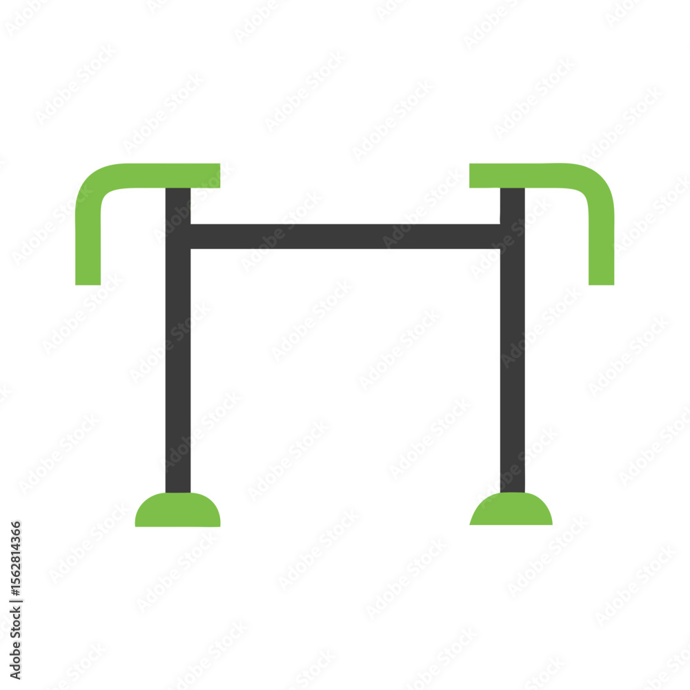 Fototapeta premium Dynamic Multi-Angle Pull-Up Bar Icon. Design of Fitness and Gym Icons.
