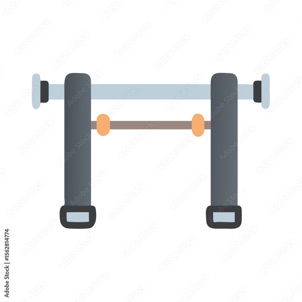 Adjustable Multi-Grip Pull-Up Bar Icon. Design of Fitness and Gym Icons. Adjustable Multi-Grip Pull-Up Bar Icon. Design of Fitness and Gym Icons.
