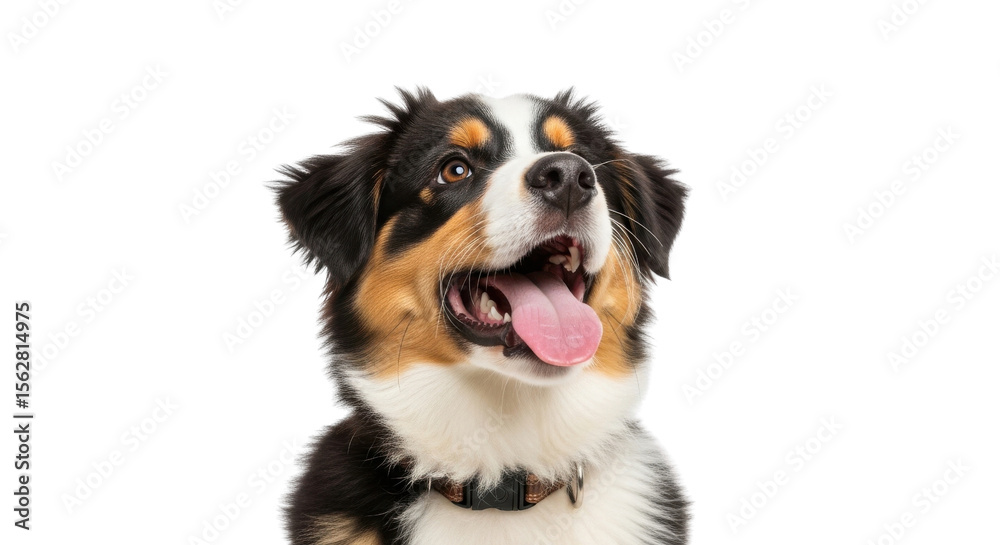 Fototapeta premium Happy Bernese Mountain Dog Puppy Panting isolated PNG with Transparent Background