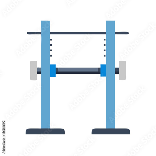  Durable Power Rack for Effective Workouts. Design of Fitness and Gym Icons.