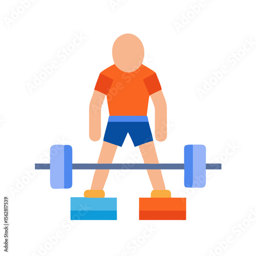  Innovative Weightlifting Deadlift Blocks Icon. Design of Fitness and Gym Icons.