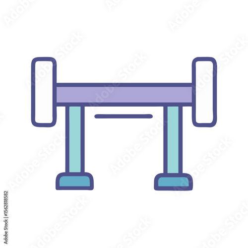  Innovative Shoulder Press Bar for Training. Design of Fitness and Gym Icons.