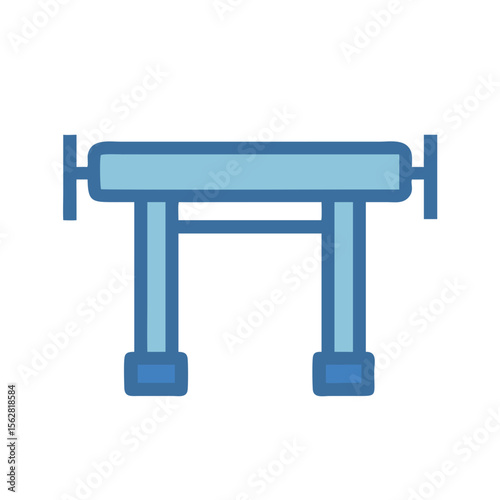  Shoulder Press Bar for Strength Training. Design of Fitness and Gym Icons.