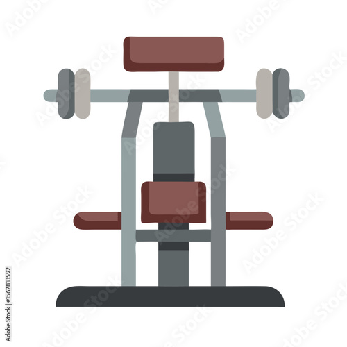  Shoulder Press Machine for Fitness. Design of Fitness and Gym Icons.