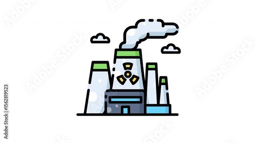 Nuclear Plant Animation Icon
