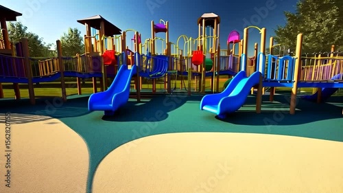 Wallpaper Mural Colorful playground daytime Torontodigital.ca