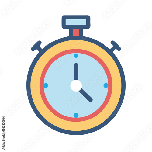  Precision Stopwatch Icon for Timing Workouts. Design of Fitness and Gym Icons.
