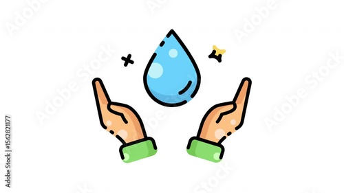 Save Water Animation Icon