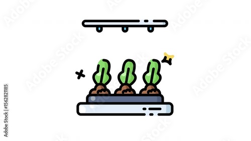 Smart Farm Animation Icon