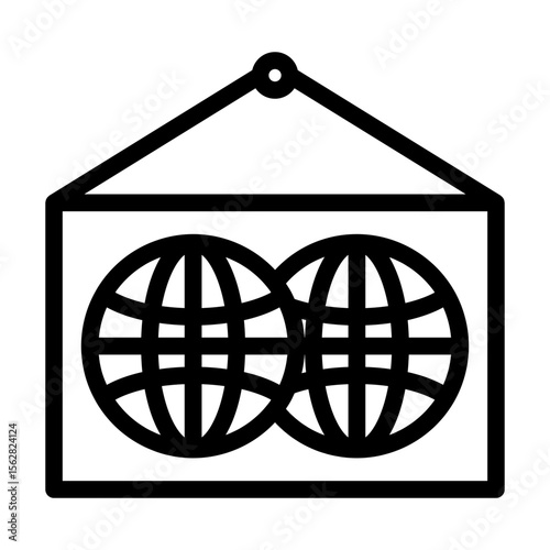 geography line icon