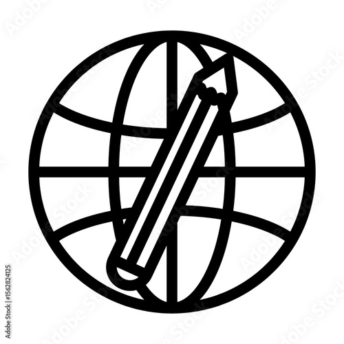 global education line icon